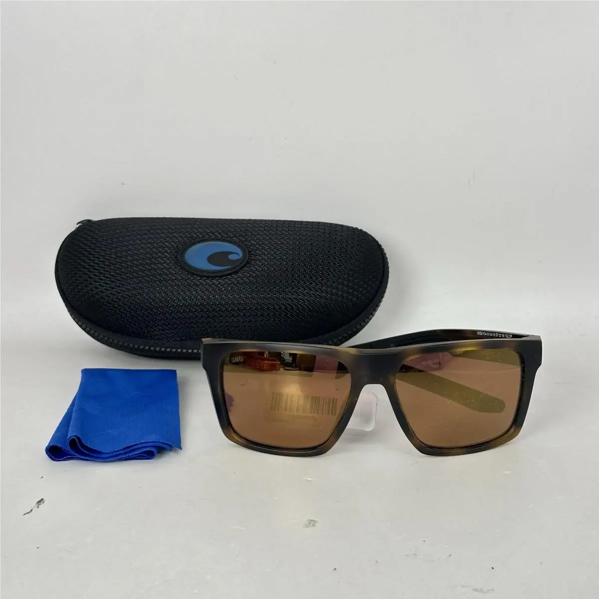 Mens Lido Square 580G Polarized Mirror Sunglasses Tortoise/gold by Costa Del Mar