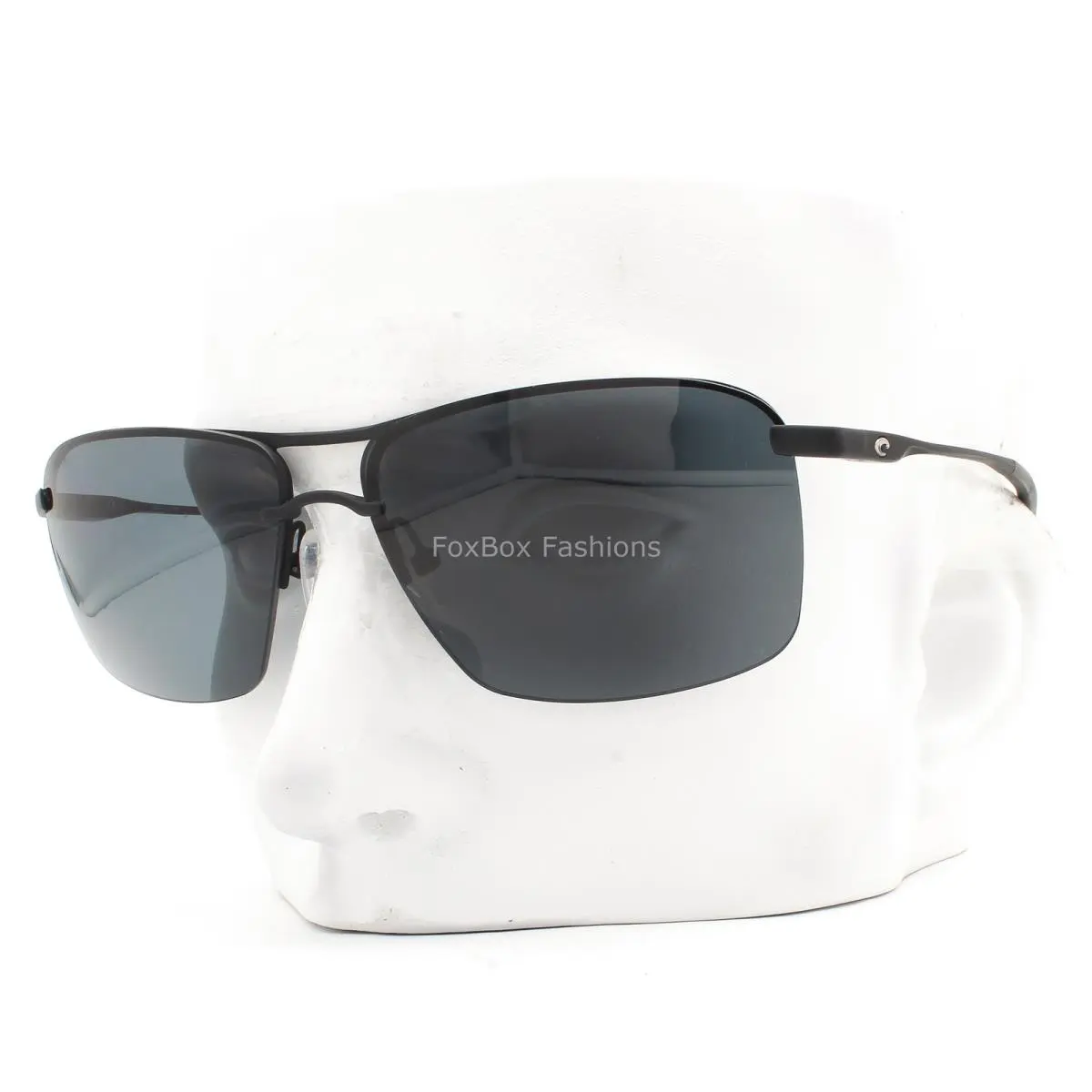 Skimmer Rimless Sunglasses Matte Black Polarized Poly 580P W/case by Costa Del Mar