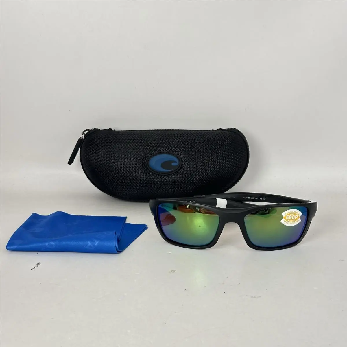 Whitetip 580P Wrap Polarized Mirror Sunglasses Black/green by Costa Del Mar