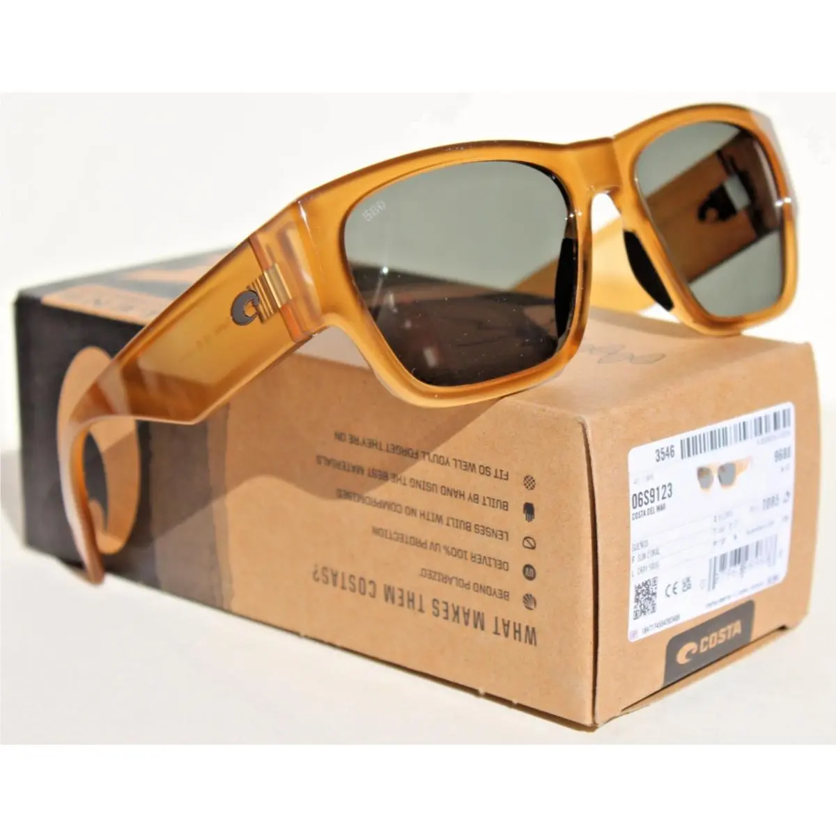Suenos Polarized Sunglasses Sun Coral/gray 580G by Costa Del Mar
