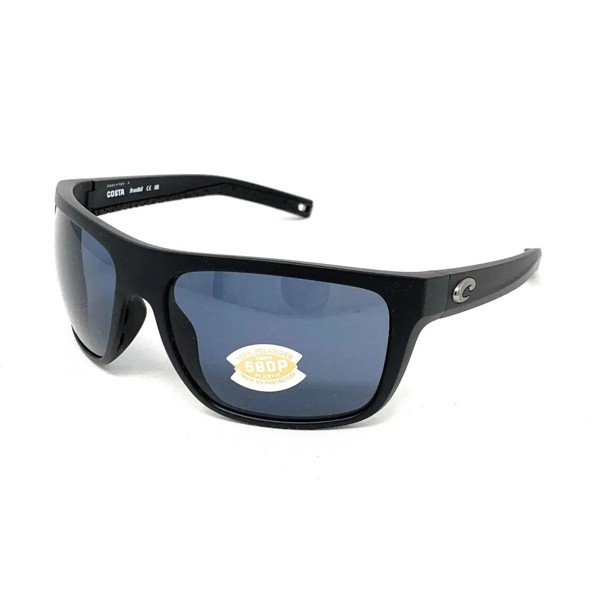 Men`s Broadbill Polarized Sunglasses Black Blue Mirror 580p by Costa Del Mar