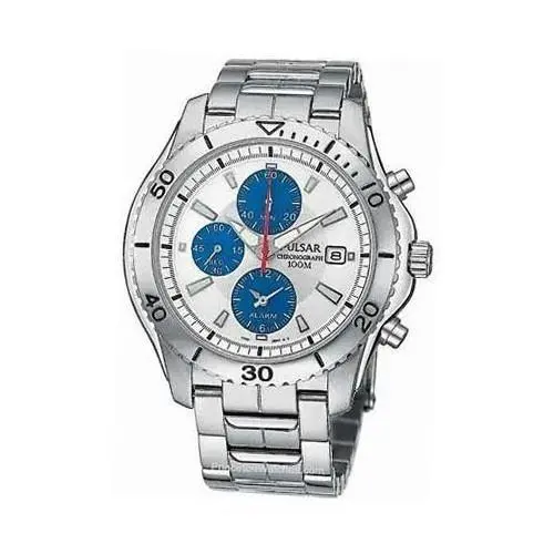 Mens Chronograph Alarm Watch 7T62 Movement Stainless Steel PF3483 by Pulsar