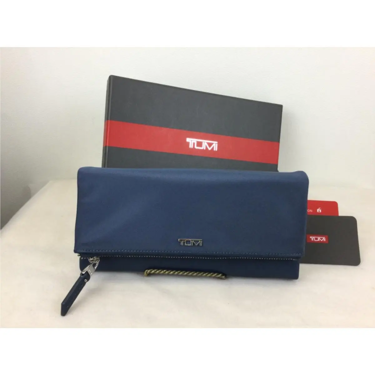 Voyageur Continental Wallet Womens Tags/box Fold Over Flap Navy by Tumi