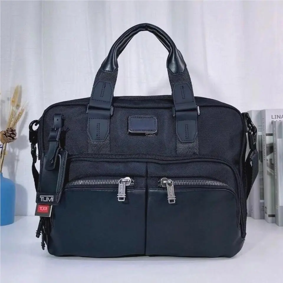 Alpha Bravo Albany Slim Commuter Briefcase Black Laptop Business Bag by Tumi