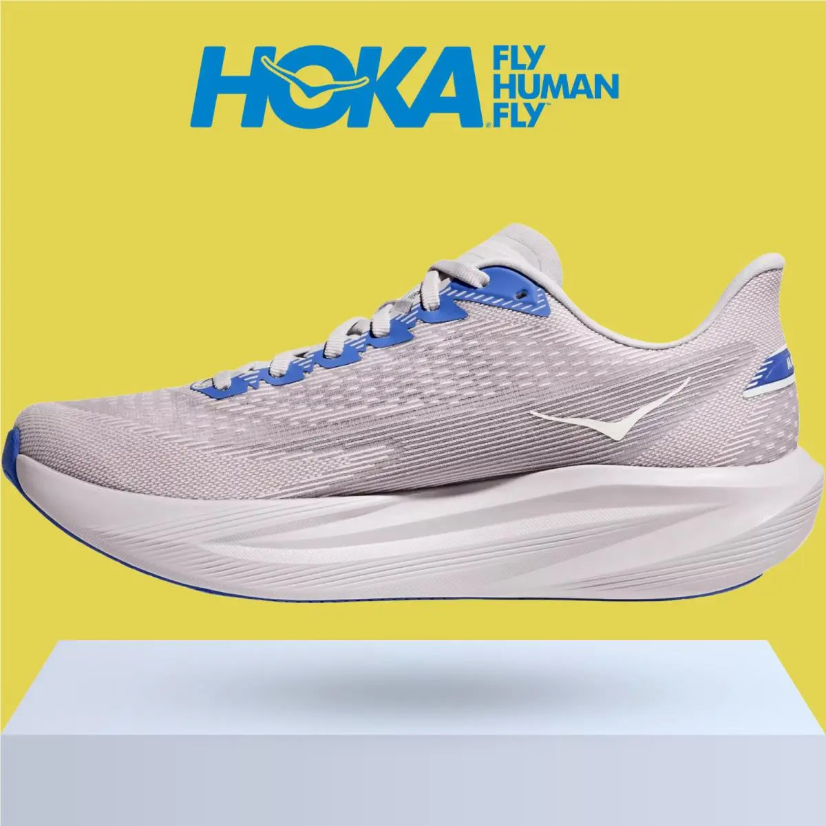 Hoka shoes - Hoka One One Mach 7 - Ash Grey/Cobalt Blue 5