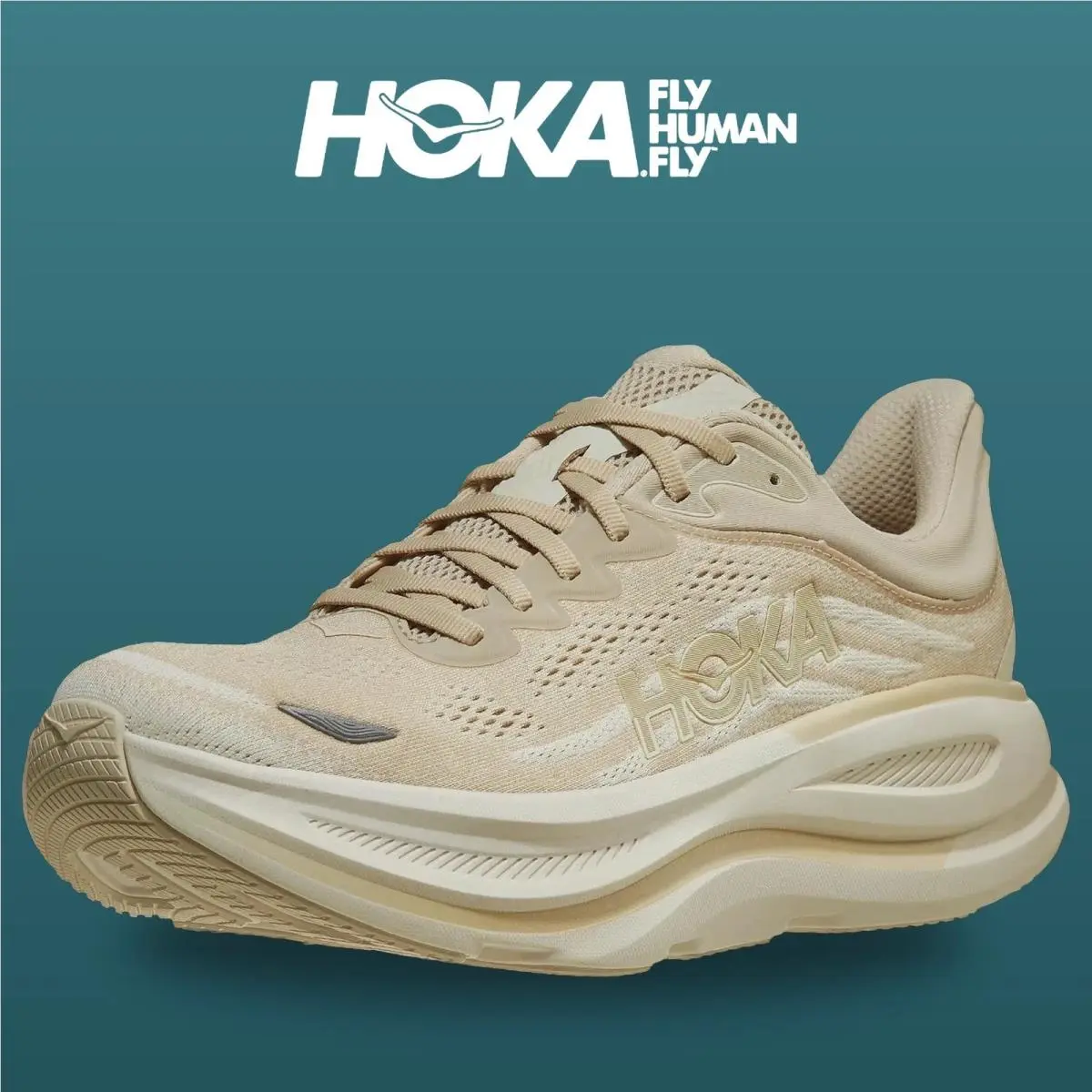 Hoka shoes - Bondi 9 - Bondi - 1162011-OLTM - Oatmeal/Oat Milk 7