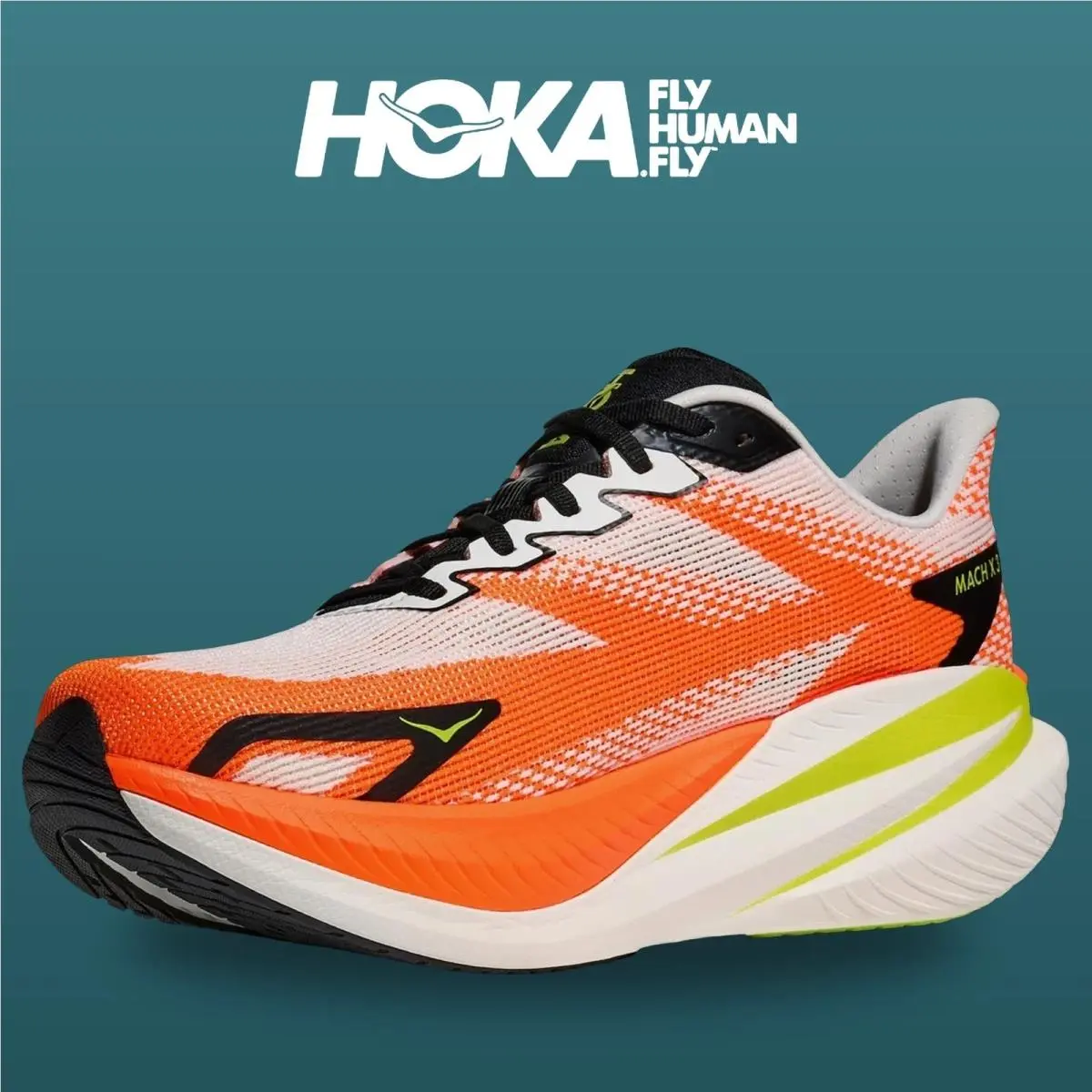 Hoka shoes - Mach X 3 - Mach - 1168720-WNG - White/Neon Tangerine 5
