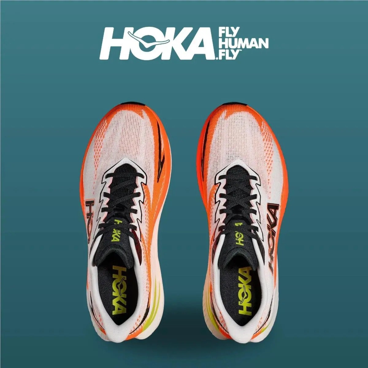 Hoka shoes - Mach X 3 - Mach - 1168720-WNG - White/Neon Tangerine 9