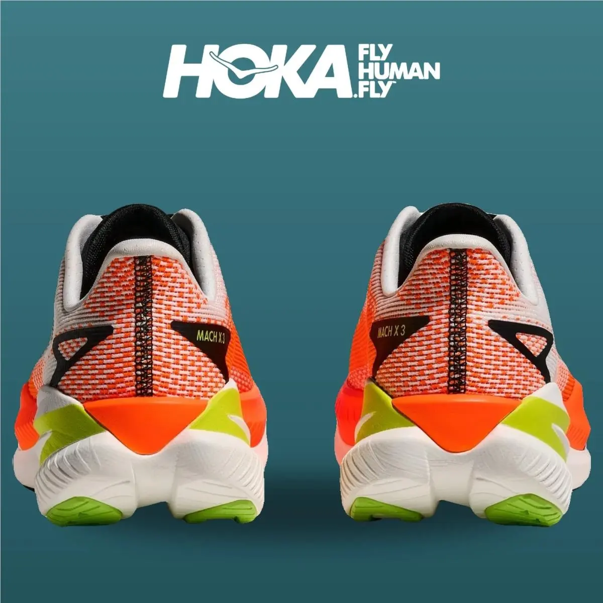 Hoka shoes - Mach X 3 - Mach - 1168720-WNG - White/Neon Tangerine 12