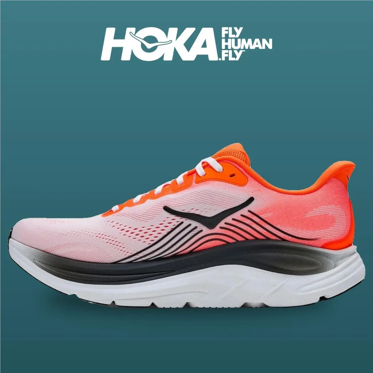 Hoka shoes - Clifton 11 - Clifton - 1176572-NNTN - Neon Tangerine/Frost 2