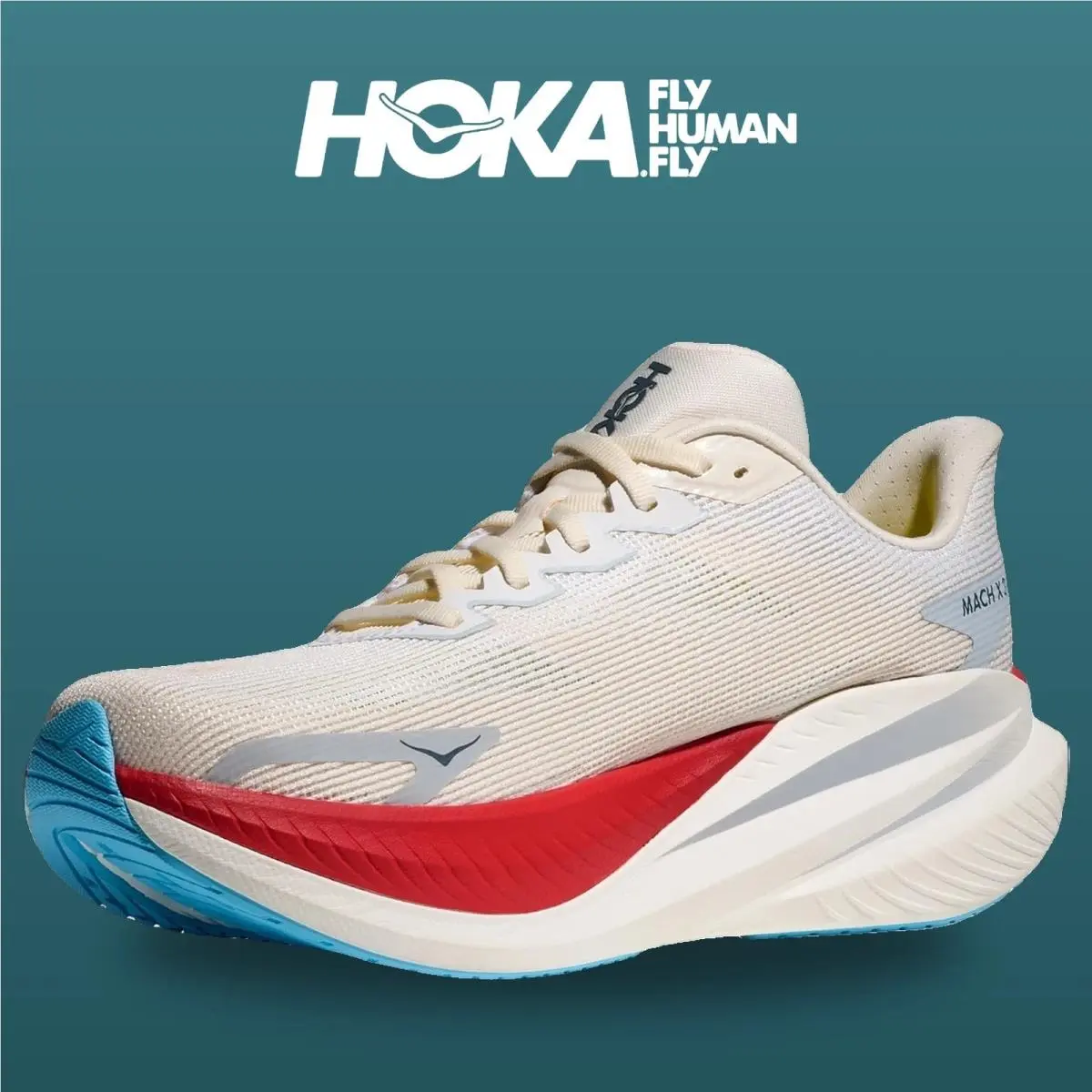 Hoka shoes - Mach X 3 - Mach - 1168720-WBS - White/Alabaster 14