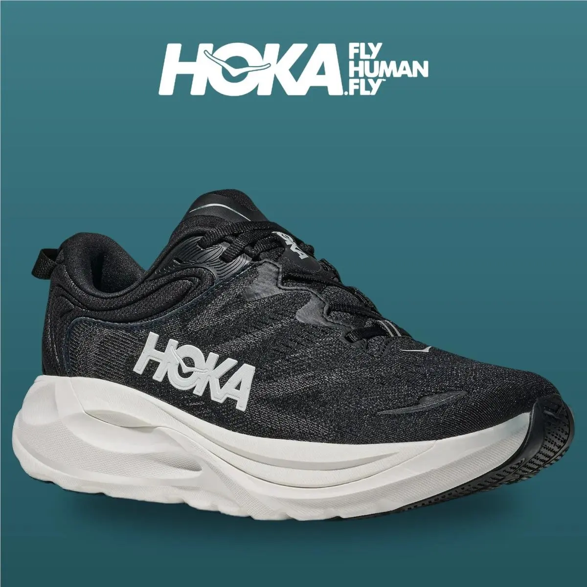 Hoka shoes - HOKA Gaviota 6 Wide - Gaviota Wide - 1171933-BWHT - Black/White 4