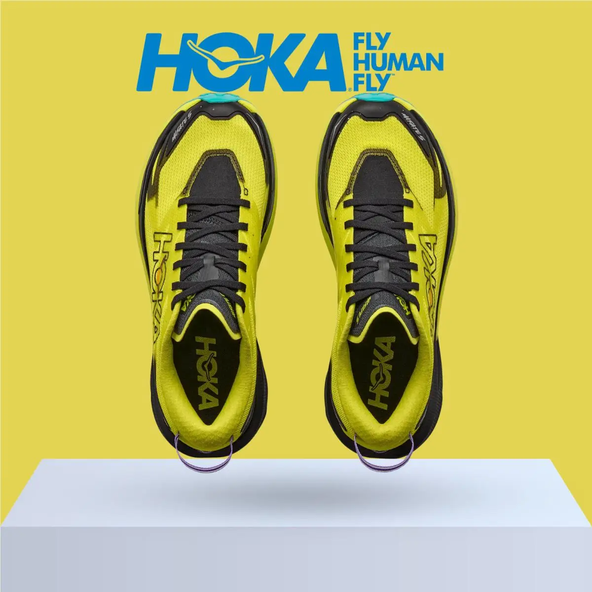 Hoka shoes - Hoka One One Mafate 5 - Black/Hoka Citrus 2