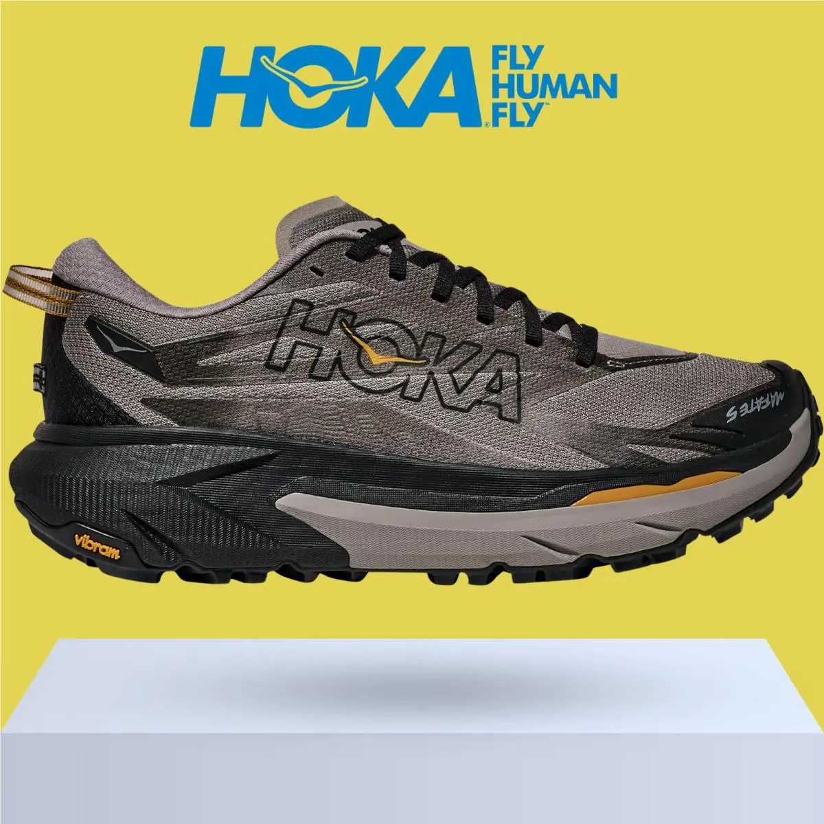 Hoka shoes - Hoka One One Mafate 5 - Black/Hoka Citrus 9