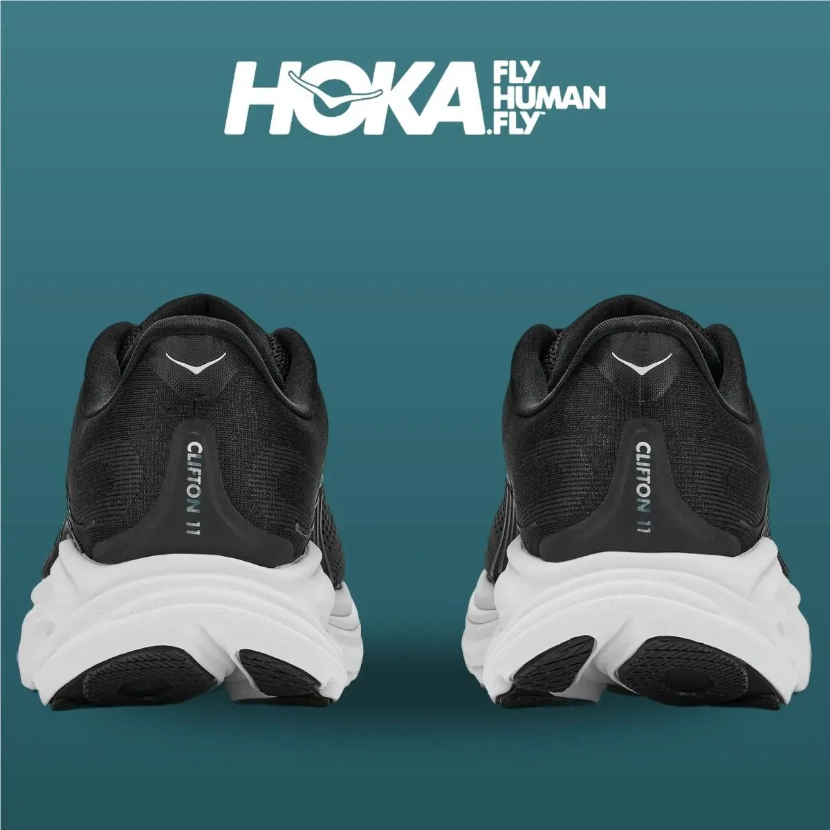 Hoka shoes - Clifton 11 - Clifton - 1176572-BWHT - Black/White 12