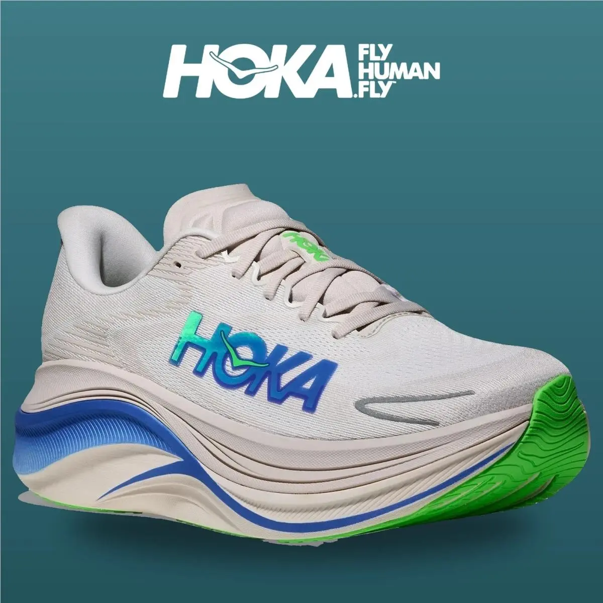 Hoka shoes - Skyward X 2 - Skyward - 1171925-GTCB - Grout/Cobalt 17