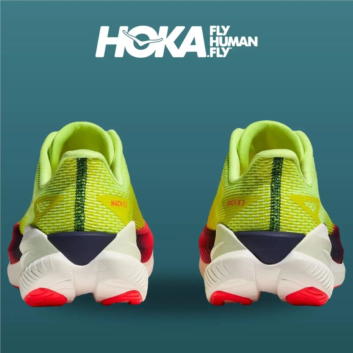 Hoka shoes - Mach X 3 - Mach - 1168721-NZS - Neon Yuzu/Squid Ink 3