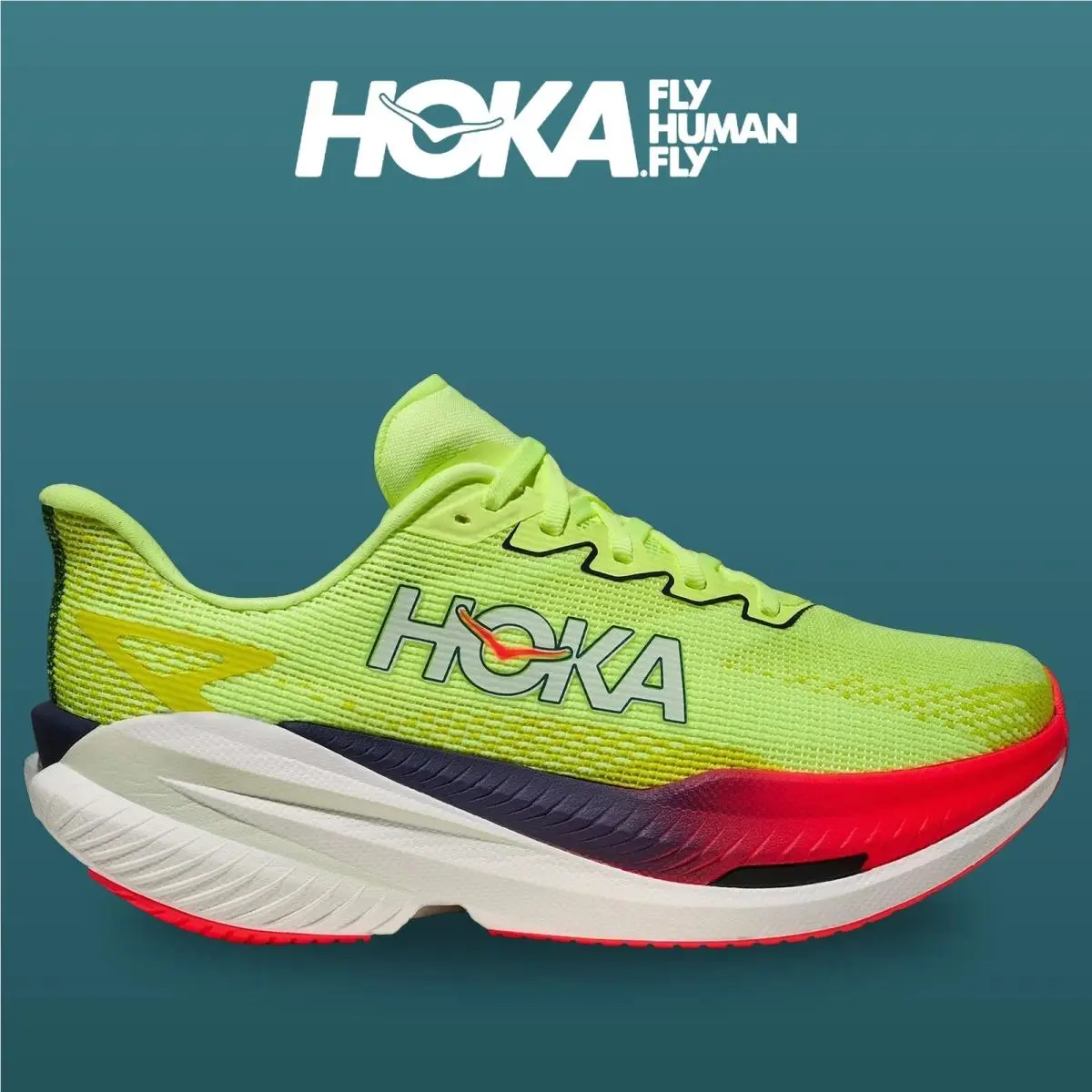 Hoka shoes - Mach X 3 - Mach - 1168721-NZS - Neon Yuzu/Squid Ink 8