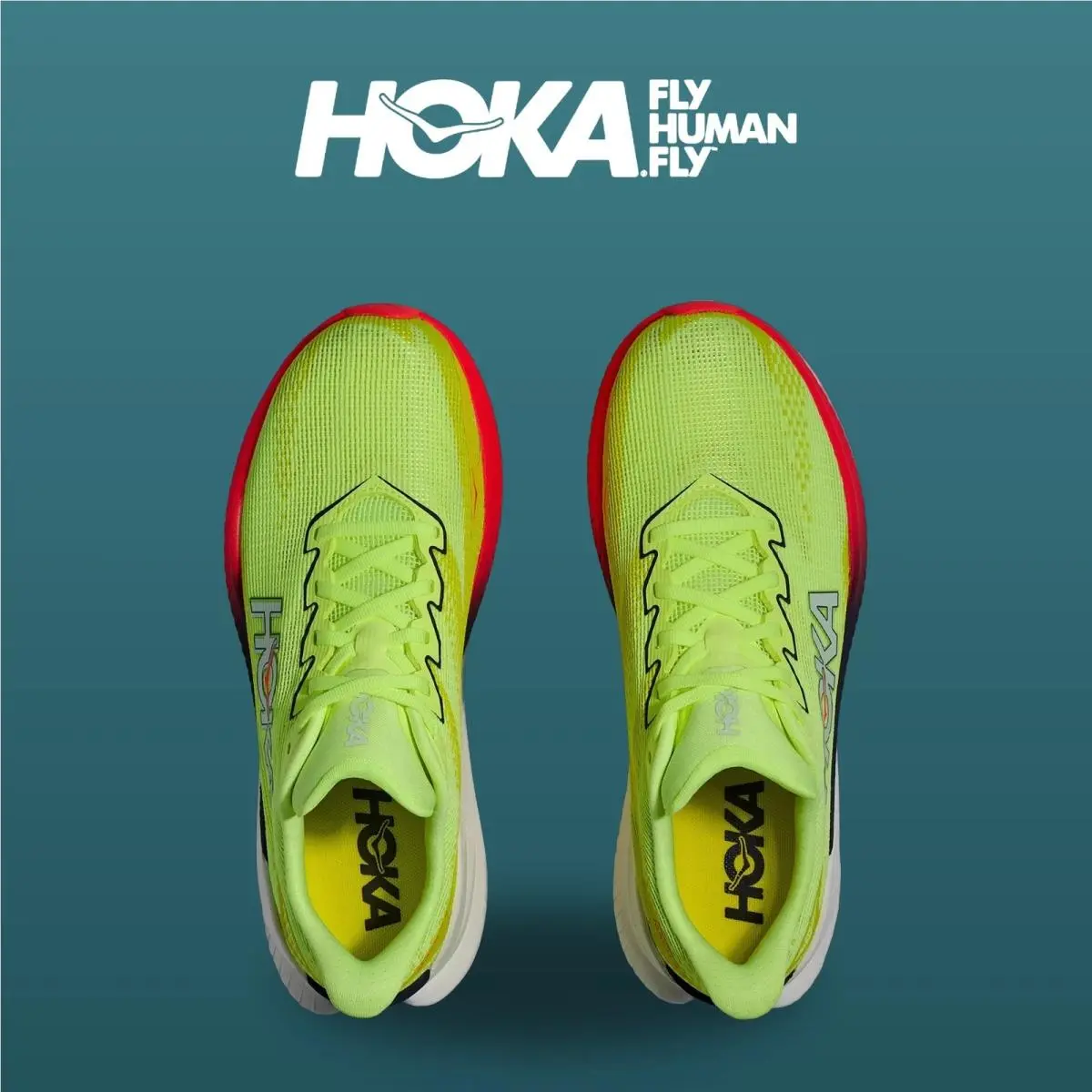Hoka shoes - Mach X 3 - Mach - 1168721-NZS - Neon Yuzu/Squid Ink 9
