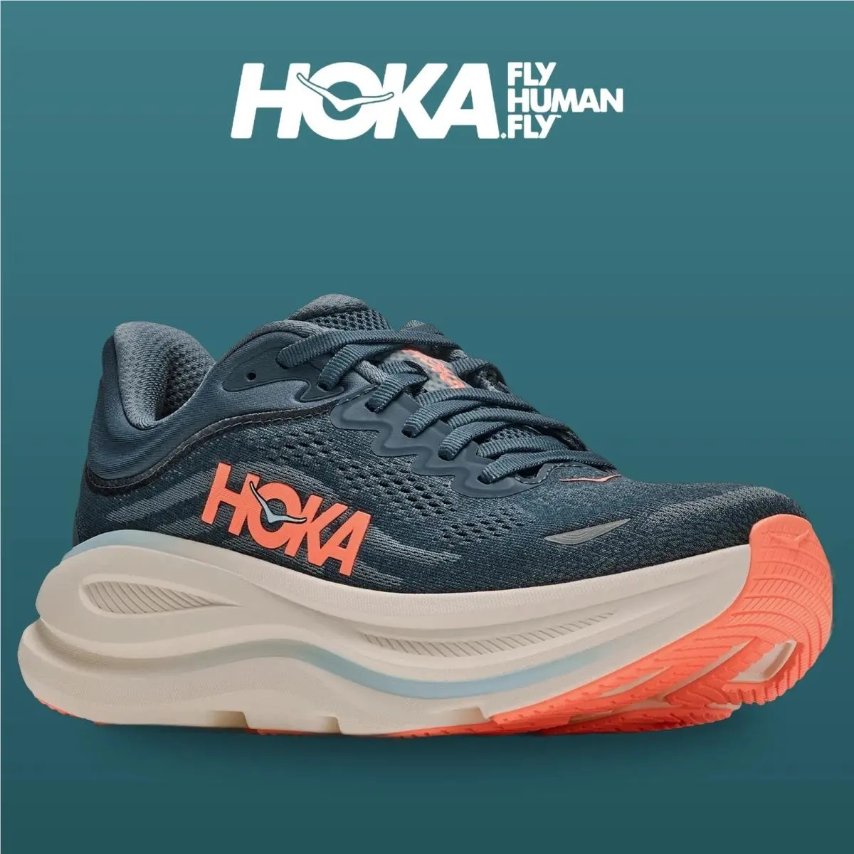 Hoka shoes - Bondi 9 - Bondi - 1162012-FDNV - Faded Navy/Slate Blue 4