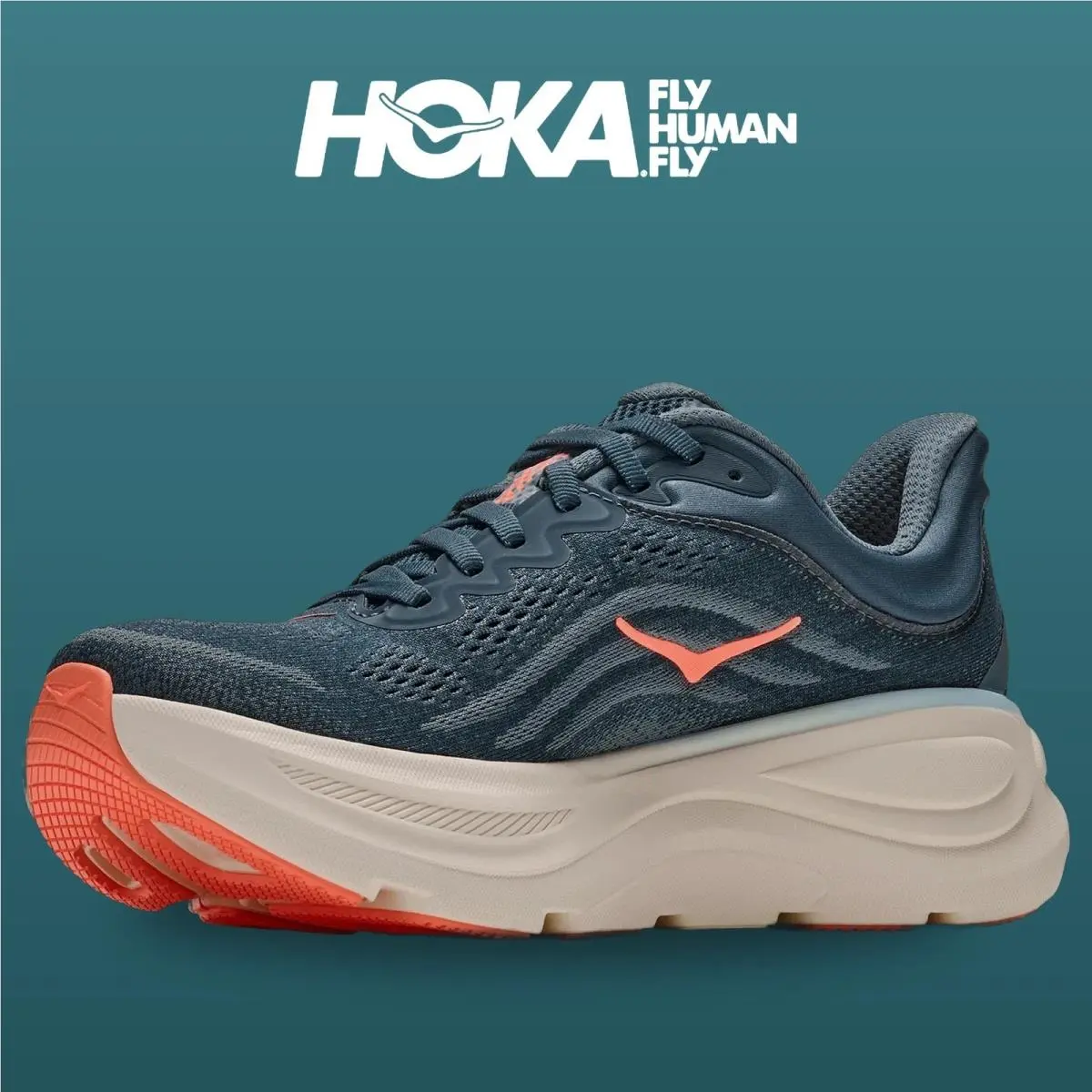 Hoka shoes - Bondi 9 - Bondi - 1162012-FDNV - Faded Navy/Slate Blue 5