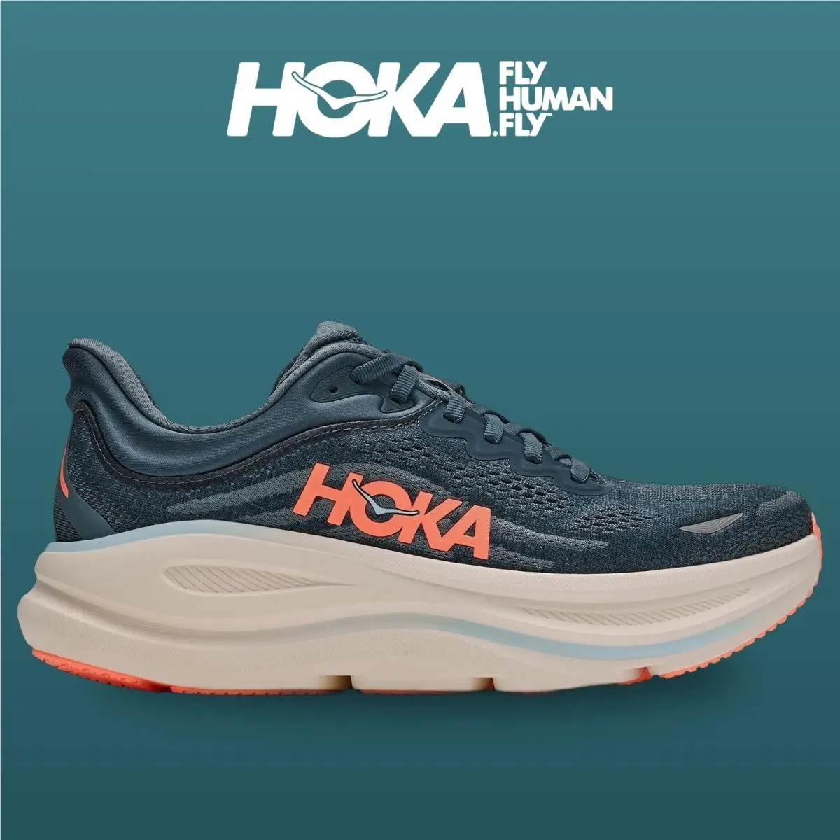 Hoka shoes - Bondi 9 - Bondi - 1162012-FDNV - Faded Navy/Slate Blue 8