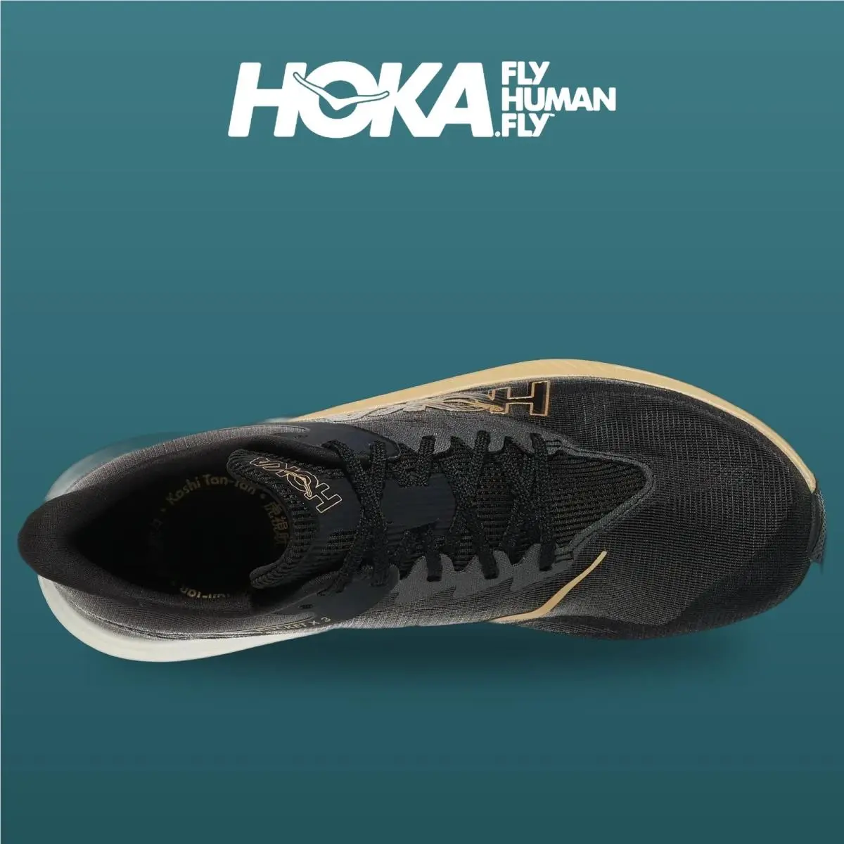 Hoka shoes - Rocket X 3 - Rocket - 1168724-BKGD - Black/Gold 2