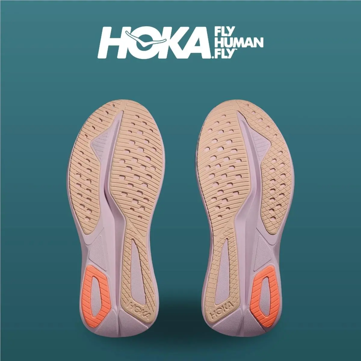 Hoka shoes - Mach 7 - Mach - 1171938-LRMT - Lilac Cream/Tangerine Glow 1