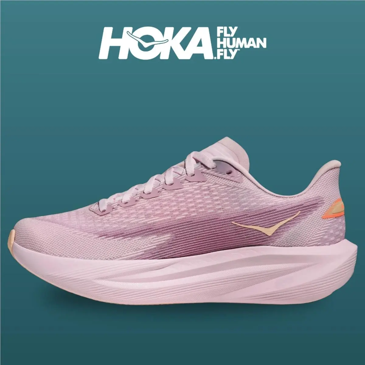 Hoka shoes - Mach 7 - Mach - 1171938-LRMT - Lilac Cream/Tangerine Glow 11