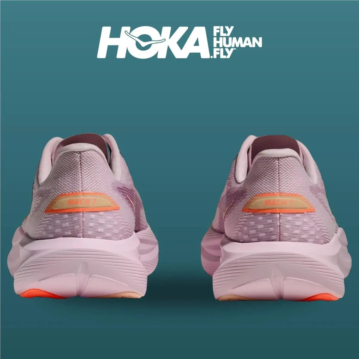 Hoka shoes - Mach 7 - Mach - 1171938-LRMT - Lilac Cream/Tangerine Glow 12