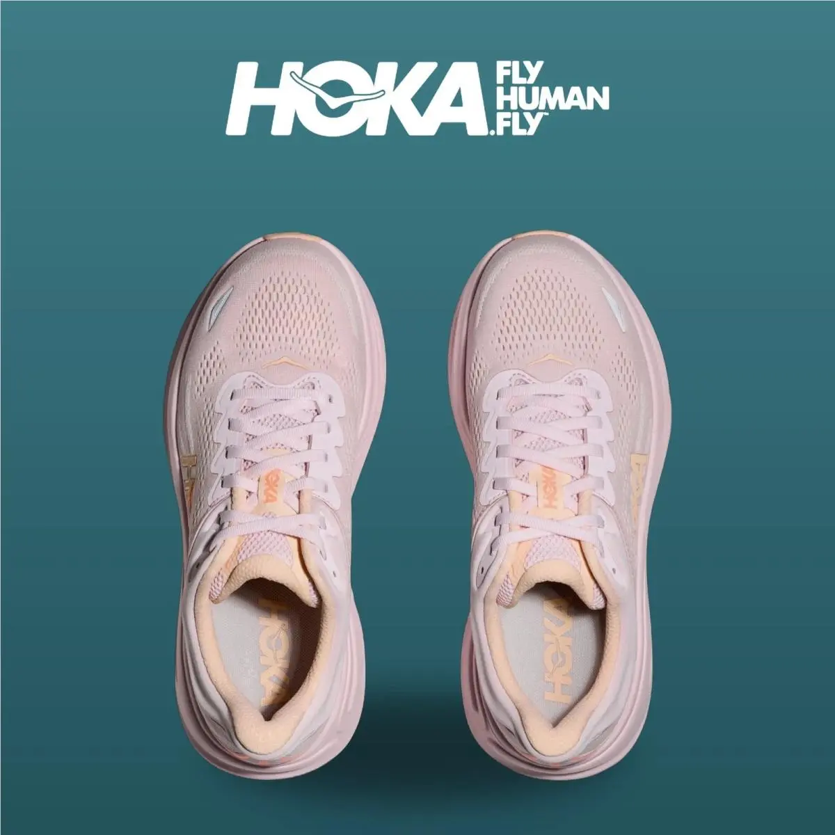 Hoka shoes - HOKA Bondi 9 Wide - Bondi Wide - 1162014-LRMT - Lilac Cream/Tangerine Glow 0