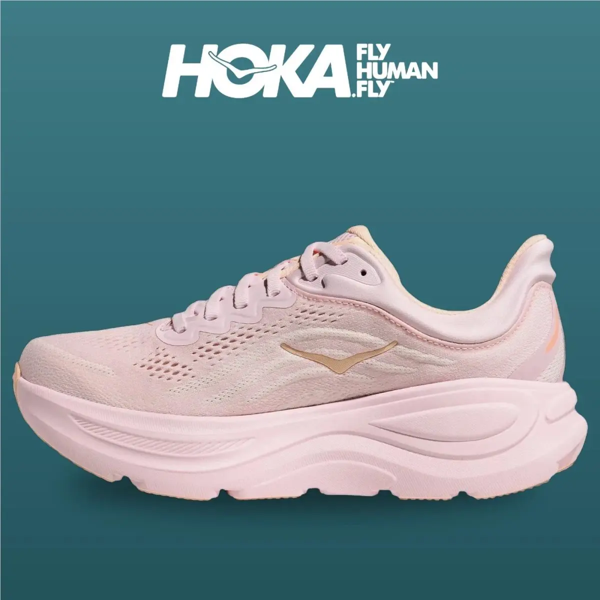 Hoka shoes - HOKA Bondi 9 Wide - Bondi Wide - 1162014-LRMT - Lilac Cream/Tangerine Glow 2