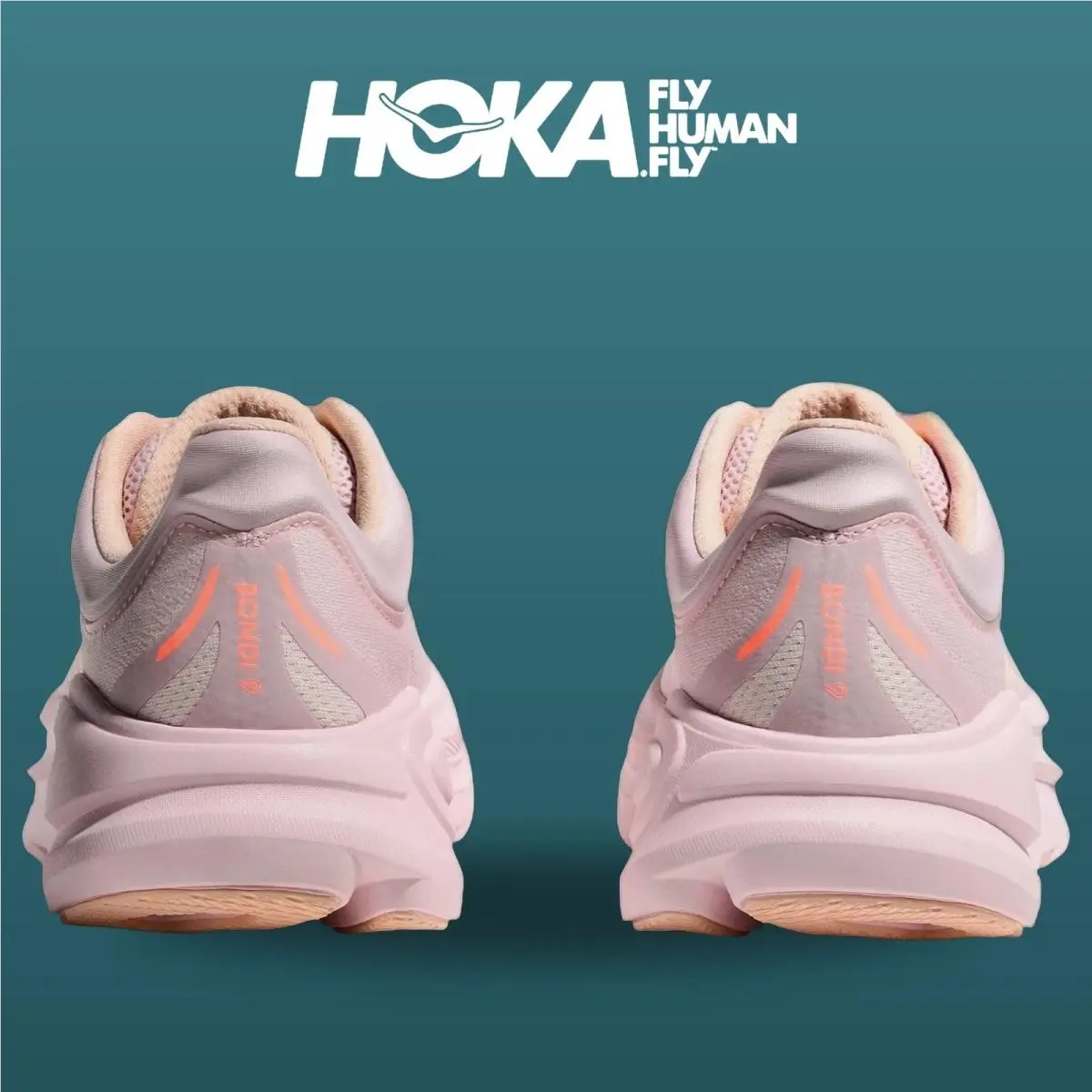 Hoka shoes - HOKA Bondi 9 Wide - Bondi Wide - 1162014-LRMT - Lilac Cream/Tangerine Glow 12
