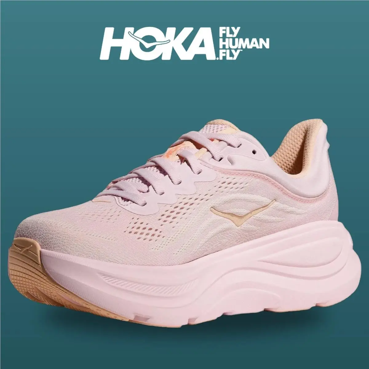 Hoka shoes - HOKA Bondi 9 Wide - Bondi Wide - 1162014-LRMT - Lilac Cream/Tangerine Glow 14