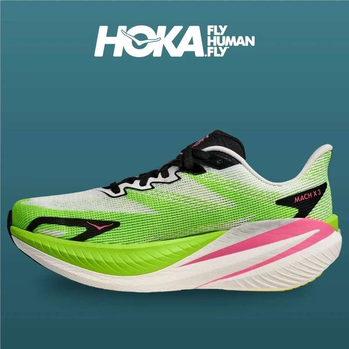 Hoka shoes - Mach X 3 - Mach - 1168721-WNL - White/Neon Lime 2