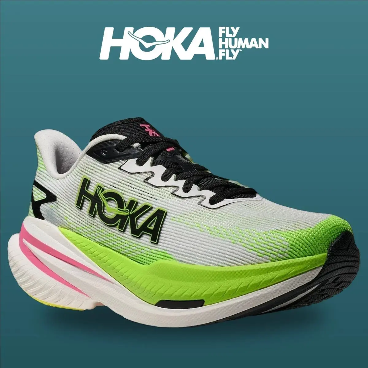 Hoka shoes - Mach X 3 - Mach - 1168721-WNL - White/Neon Lime 4