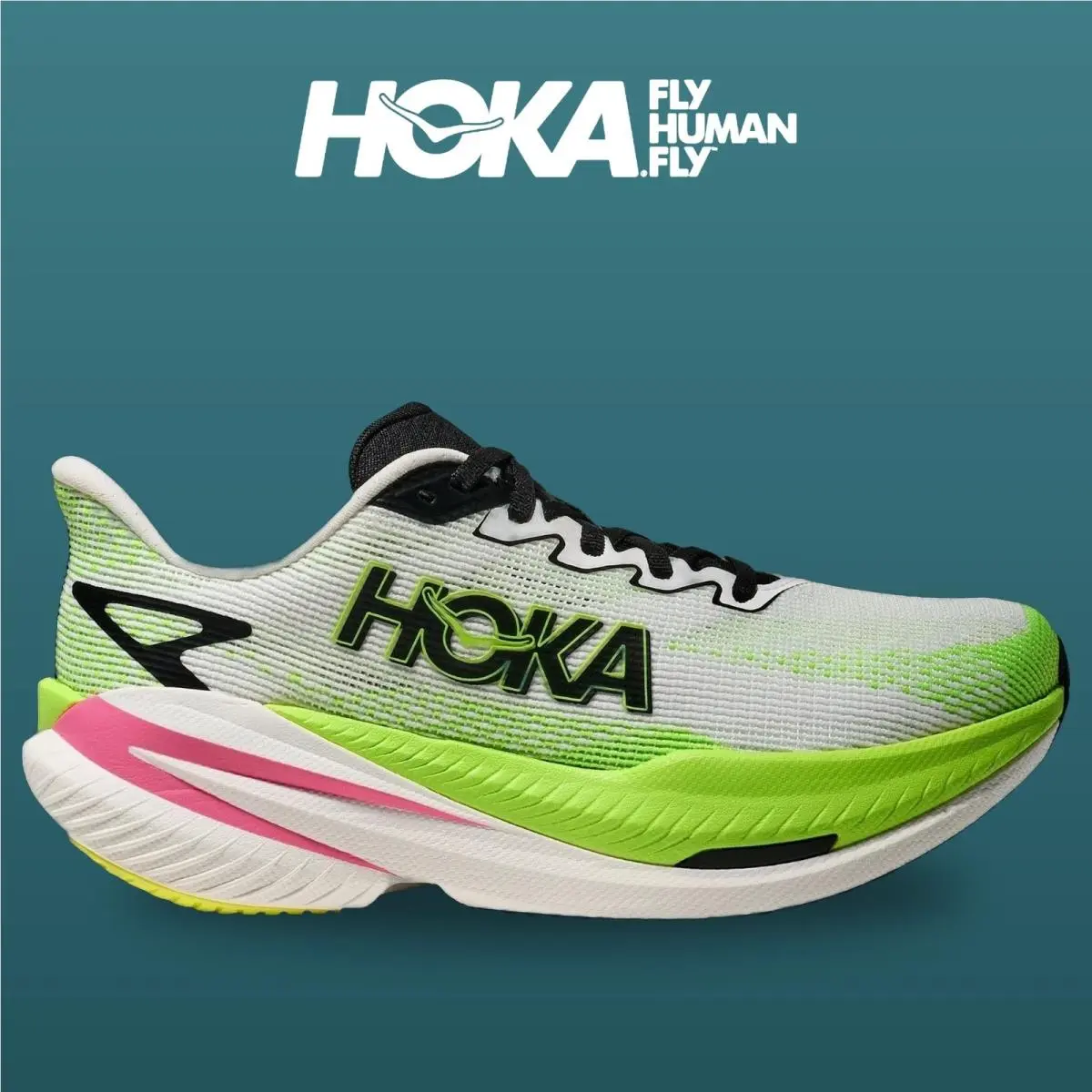 Hoka shoes - Mach X 3 - Mach - 1168721-WNL - White/Neon Lime 8