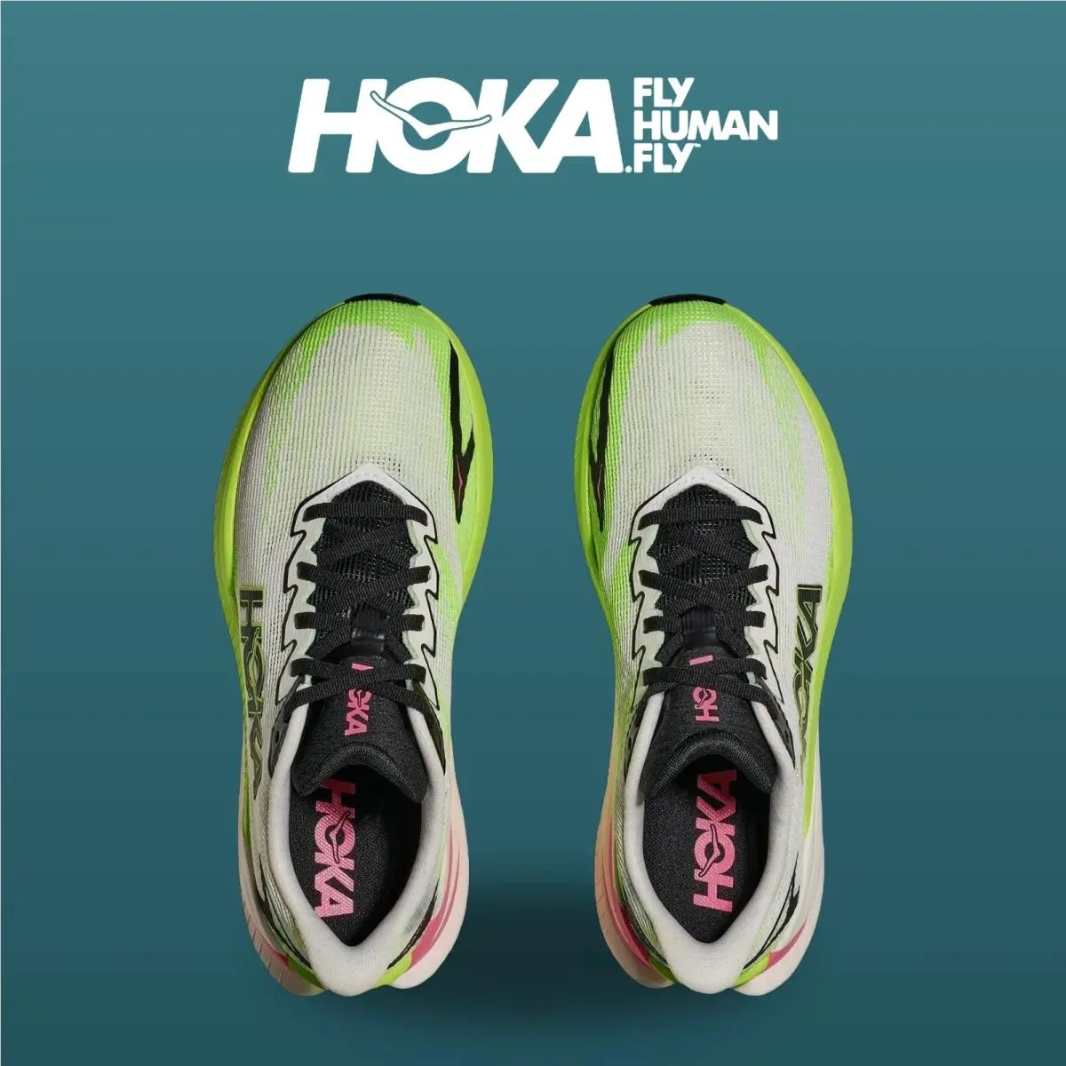 Hoka shoes - Mach X 3 - Mach - 1168721-WNL - White/Neon Lime 9