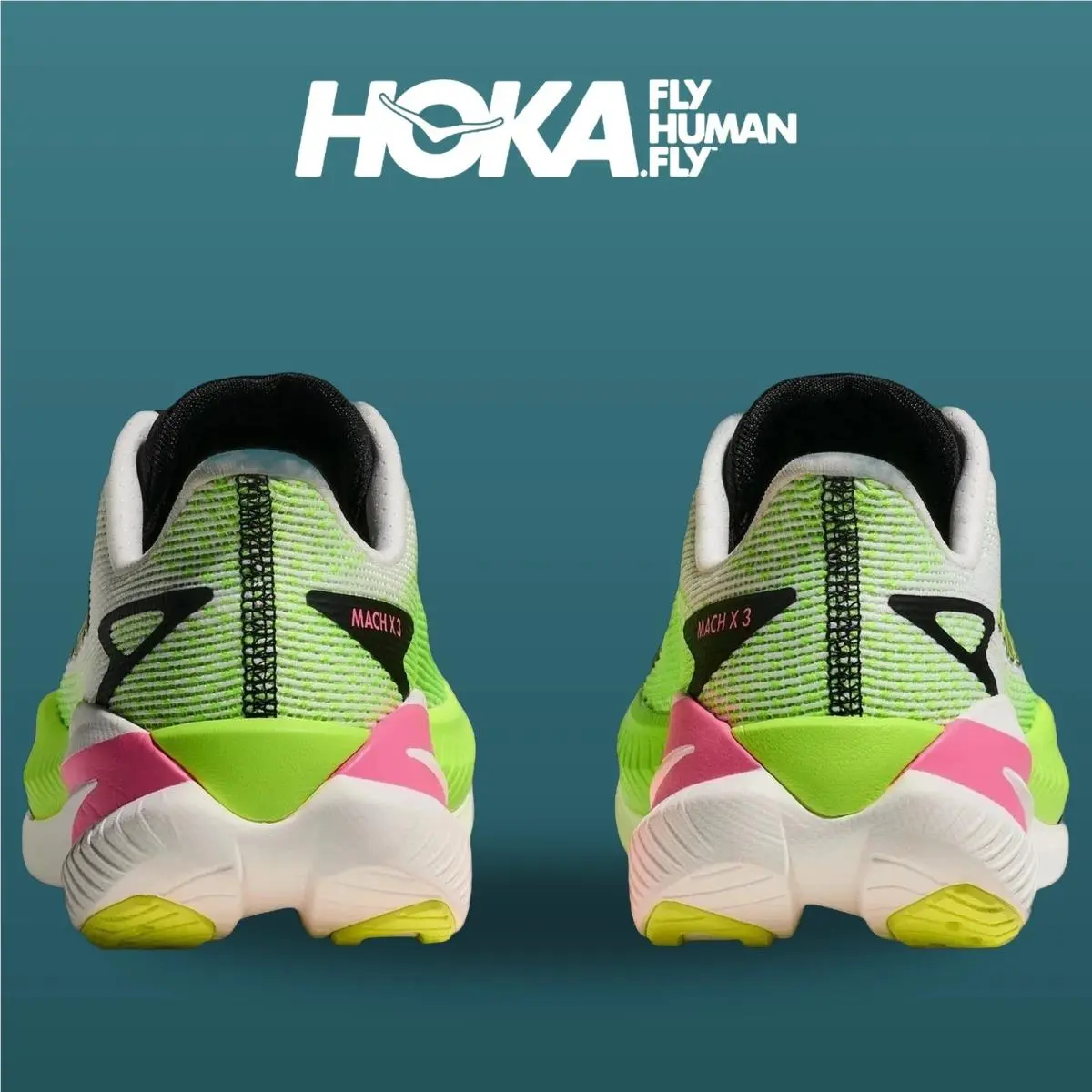 Hoka shoes - Mach X 3 - Mach - 1168721-WNL - White/Neon Lime 12