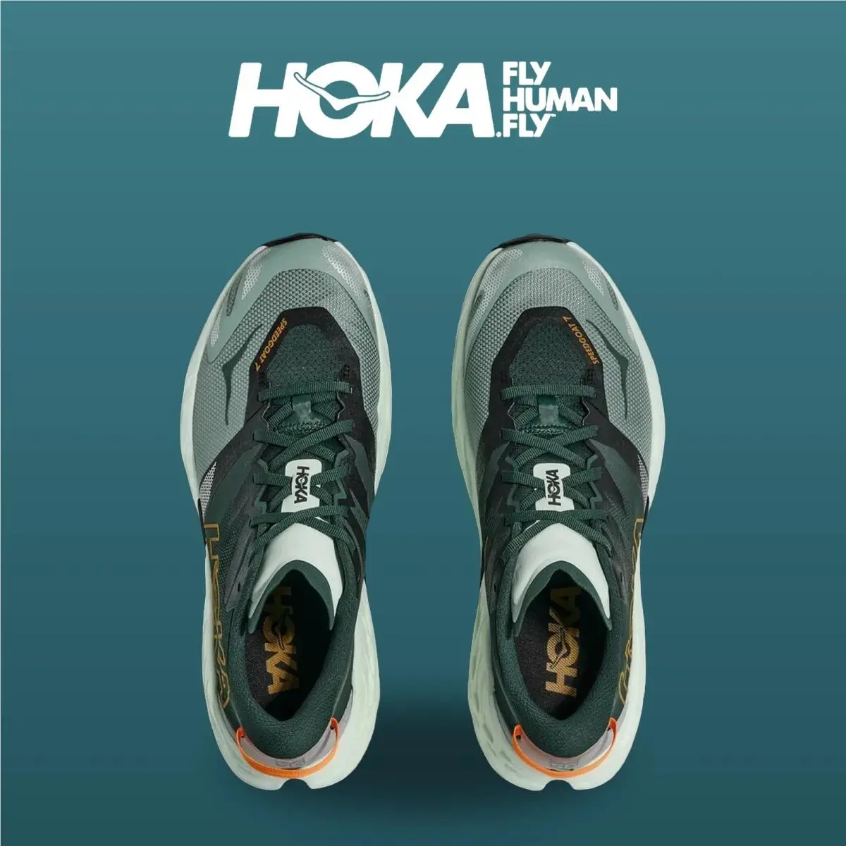Hoka shoes - HOKA Speedgoat 7 Wide - Speedgoat Wide - 1171928-BFS - Bay Leaf/Sea Glass 1