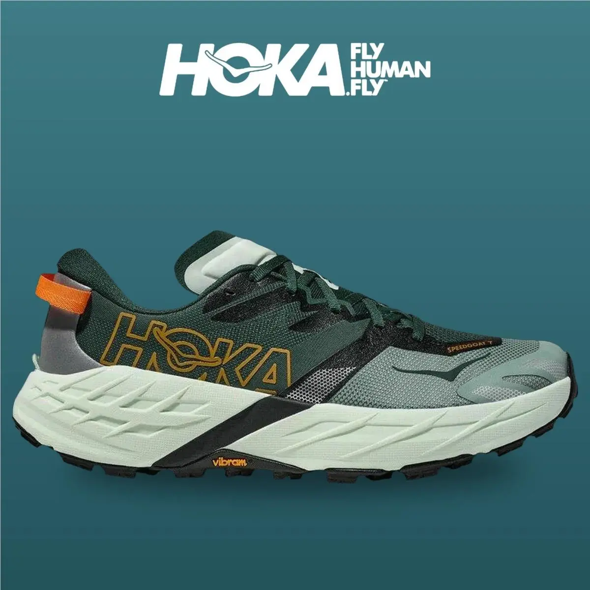 Hoka shoes - HOKA Speedgoat 7 Wide - Speedgoat Wide - 1171928-BFS - Bay Leaf/Sea Glass 8