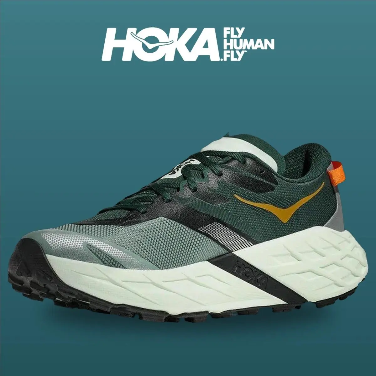 Hoka shoes - HOKA Speedgoat 7 Wide - Speedgoat Wide - 1171928-BFS - Bay Leaf/Sea Glass 14