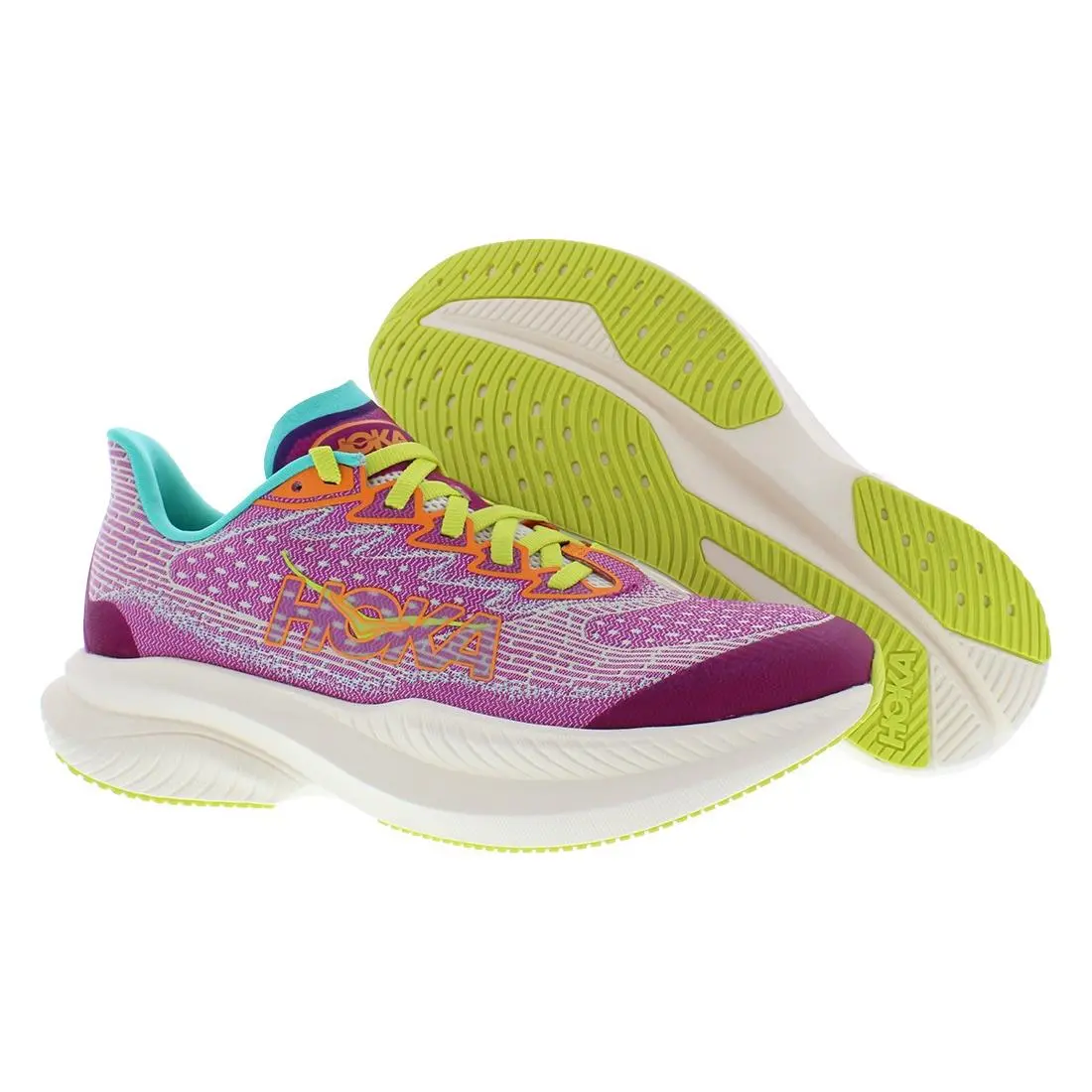 Hoka shoes - Fuchsia/Electric Aqua, Main: Purple 3