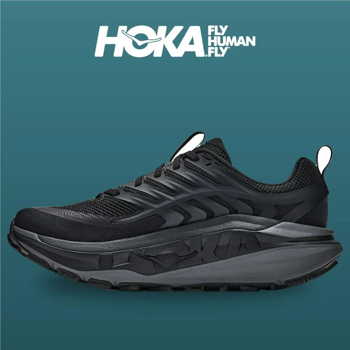 Hoka shoes - Stinson 8 - Stinson - 1176637-BCKT - Black/Outer Orbit 9