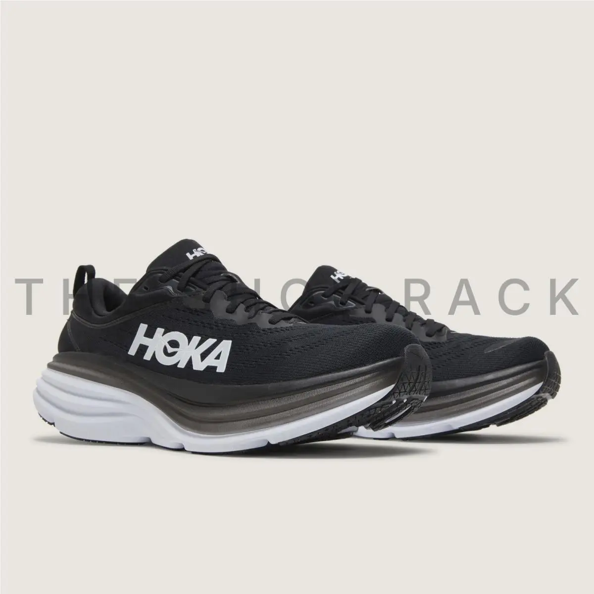 Hoka shoes - Hoka One One Bondi 8 - 1123202-BWHT - Black 7