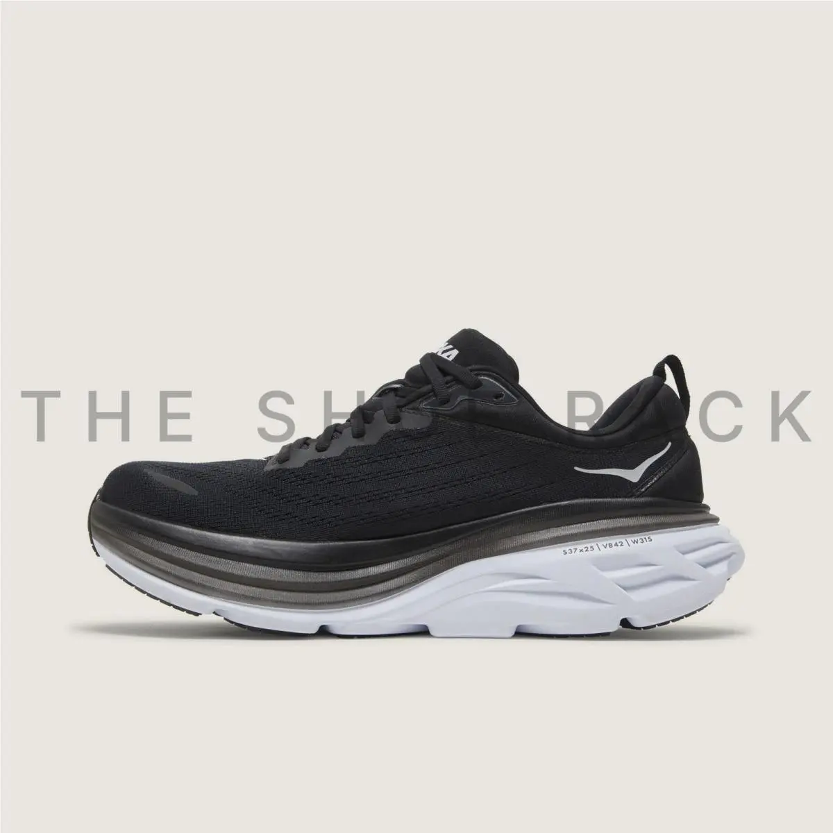 Hoka shoes - Hoka One One Bondi 8 - 1123202-BWHT - Black 11