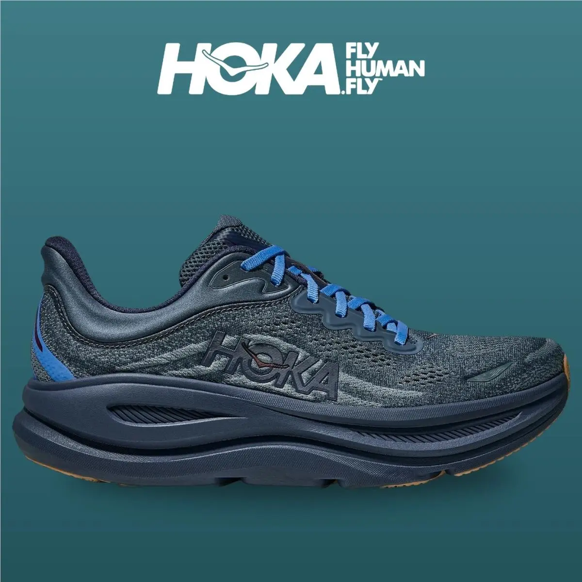 Hoka shoes - HOKA Bondi 9 Wide - Bondi Wide - 1162011-FDNV - Faded Navy/Slate Blue 8