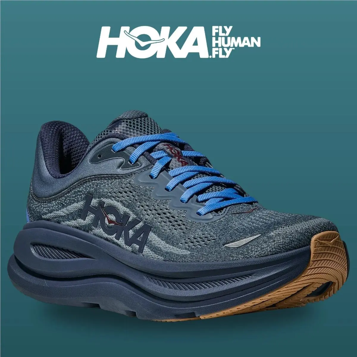 Hoka shoes - HOKA Bondi 9 Wide - Bondi Wide - 1162011-FDNV - Faded Navy/Slate Blue 13