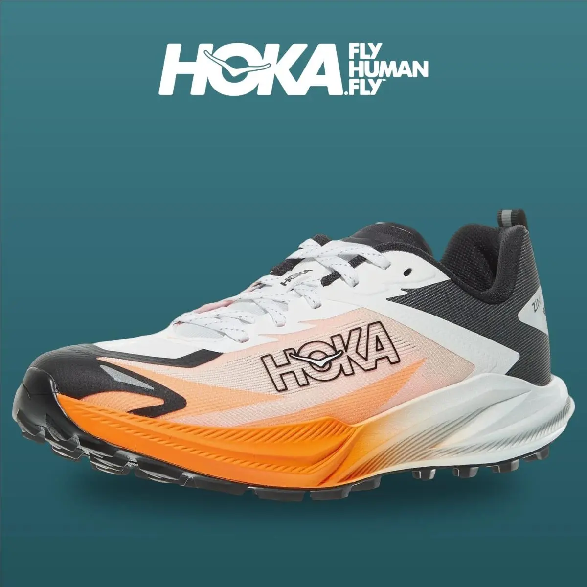 Hoka shoes - Zinal 3 - Zinal - 1171953-FNTN - Frost/Neon Tangerine 0
