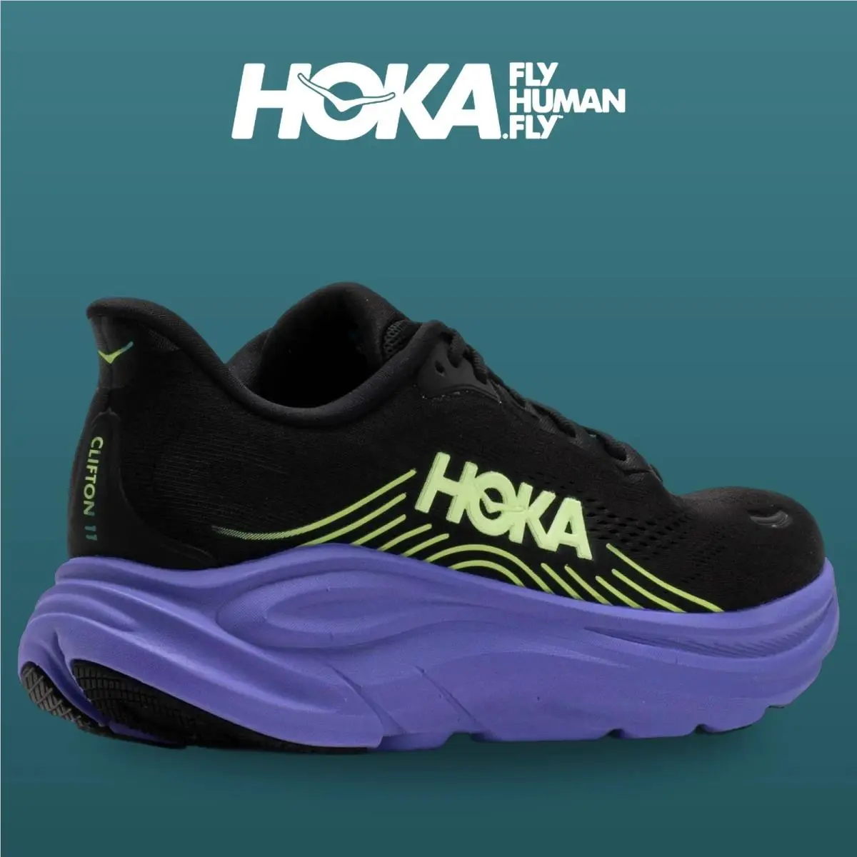 Hoka shoes - Clifton 11 - Clifton - 1176572-BNNY - Black/Neon Yuzu 4